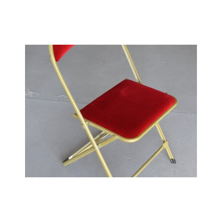 Chaises Or velours rouge - location de chaises