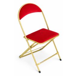 Chaises Or velours rouge - location de chaises