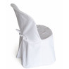 Housses de chaises en coton blanc avec noeud blanc adaptable uniquement sur les "Chaises Miami