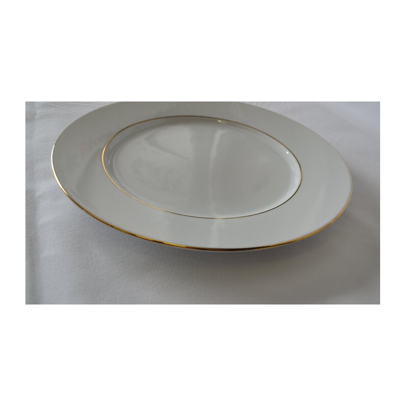 Assiette plate élégance 30cm - Porcelaine élégance filet or