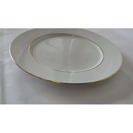Assiette plate élégance 30cm - Porcelaine élégance filet or