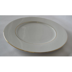 Assiette plate élégance 26cm - Porcelaine élégance filet or