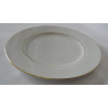 Assiette plate élégance 26cm - Porcelaine élégance filet or