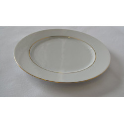Assiette plate élégance 21cm - Porcelaine élégance filet or