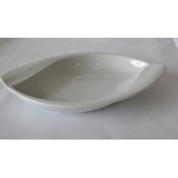 Assiette creuse feuille tendance 19x34 cm - Porcelaine tendance