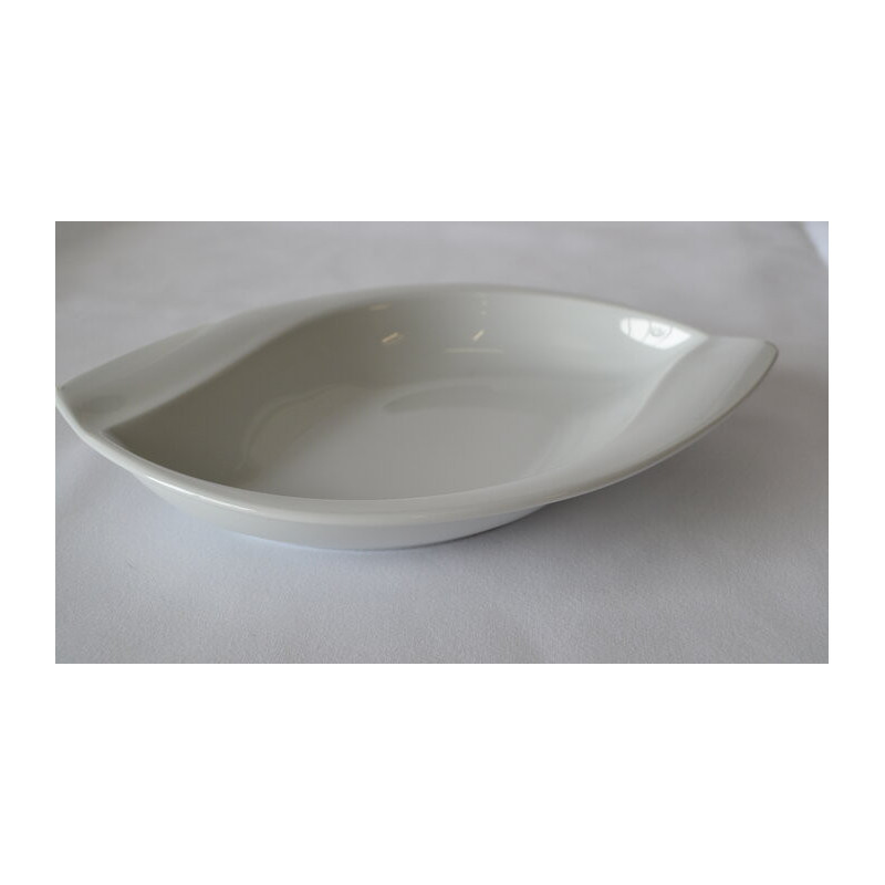 Assiette creuse feuille tendance 19x34 cm - Porcelaine tendance