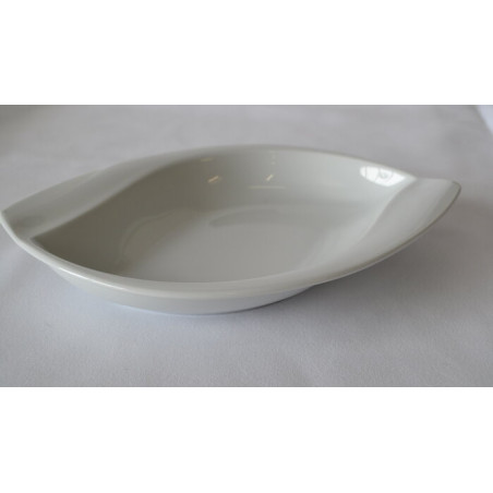 Assiette creuse feuille tendance 19x34 cm - Porcelaine tendance